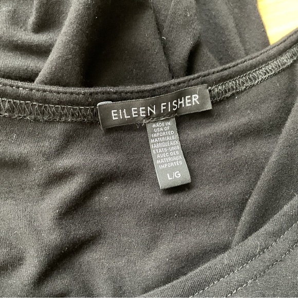 Eileen Fisher Black Tunic Swing Dress Size Large - Picture 4 of 5